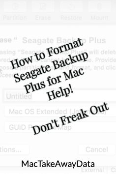Format a seagate external hard drive for mac
