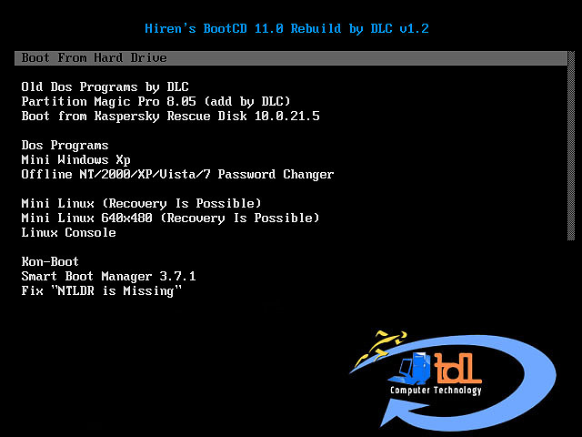 add driver to hirens boot cd